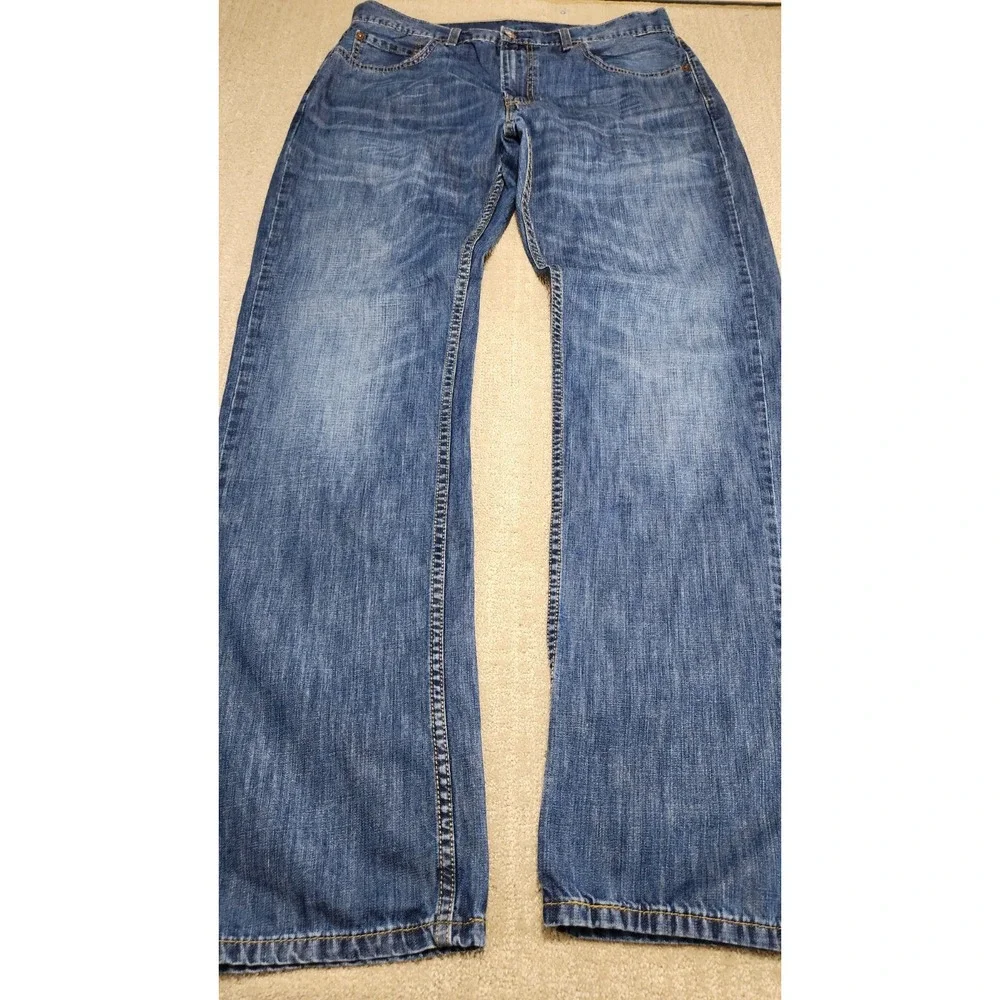 Levis 559‎ Jeans Mens 36x34 *READ Relaxed Straight Leg Whiskers Marble Denim Y2K